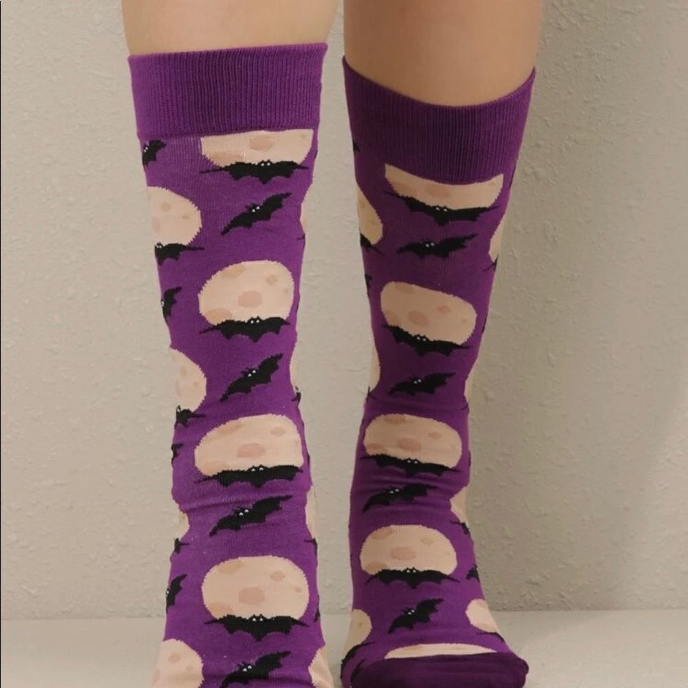 Cute Bat Statement Socks - Picture 2 of 3